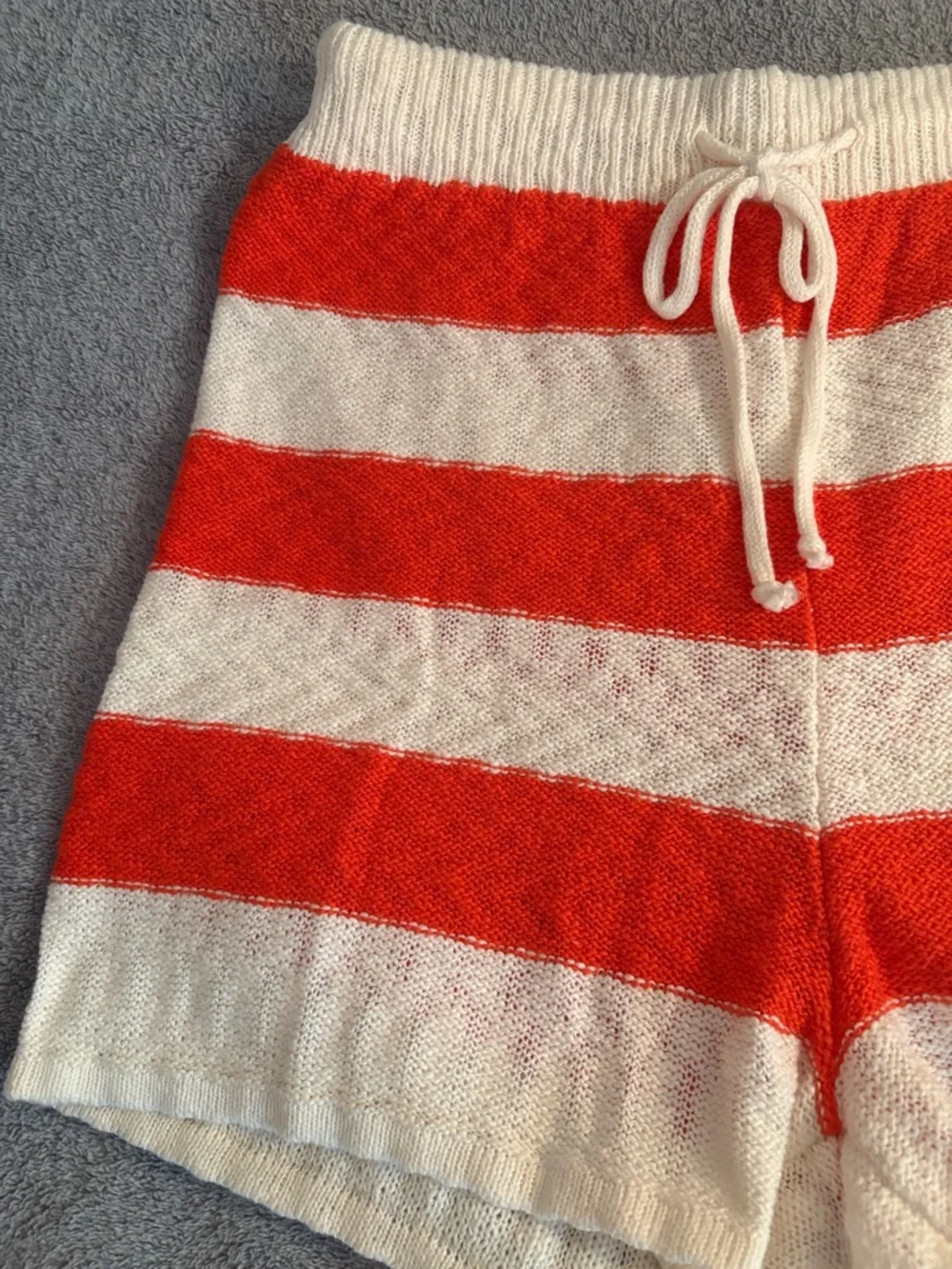 Double Zero Spicy Small Striped Knit Shorts Women’s Beachy Drawstring Small - Picture 3 of 8